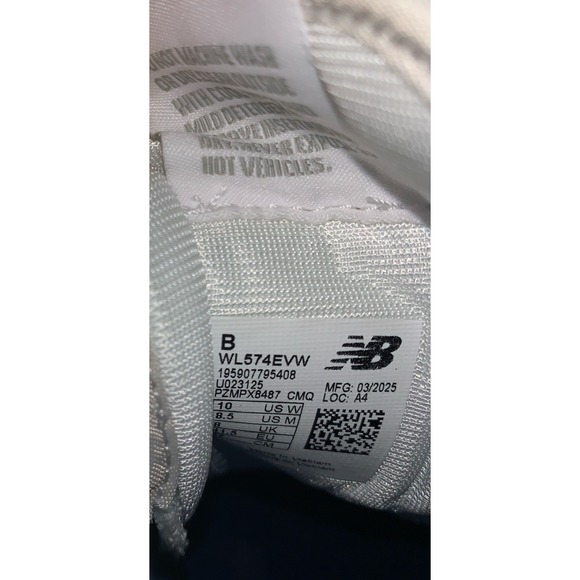 women new balance classic 574 Sz 10 wl574evw used no box Mens 8.5 NICE - Picture 8 of 9